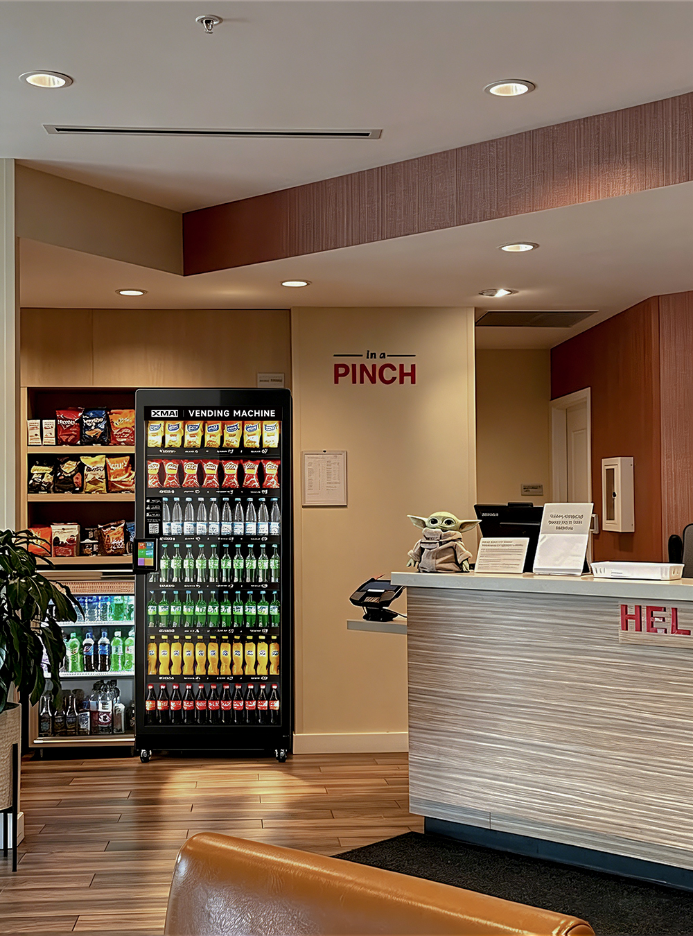 XMAI smart vending machine installed in a hotel